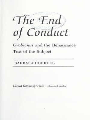 cover image of The End of Conduct